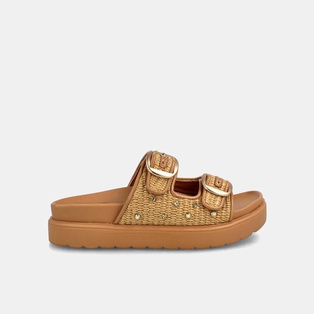 Sandalia Mujer Bata Barack, AMARILLO