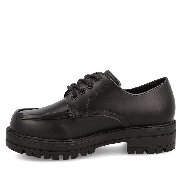Zapato Escolar Ni&ntilde;a Bubblegummers Candela Cordones , NEGRO