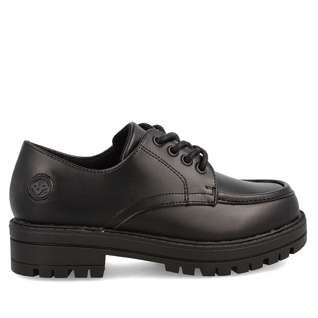Zapato Escolar Ni&ntilde;a Bubblegummers Candela Cordones , NEGRO