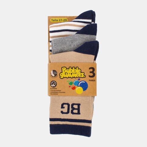 Calcetines Ni&ntilde;o Bubblegummers Navy, AMARILLO