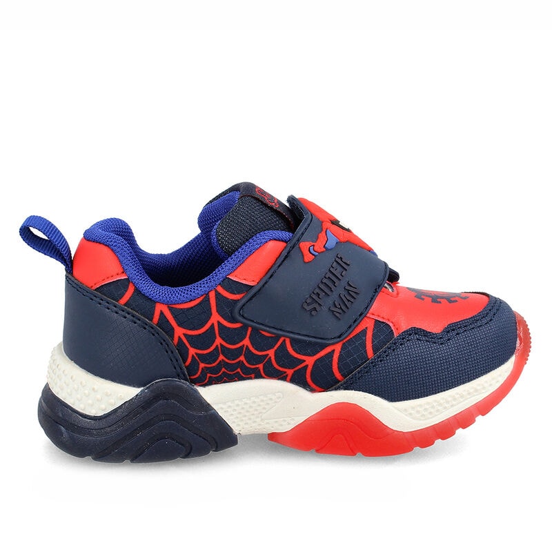 Zapatilla con Luces Niño Marvel Spiderman Celeste, 1819106 Bata