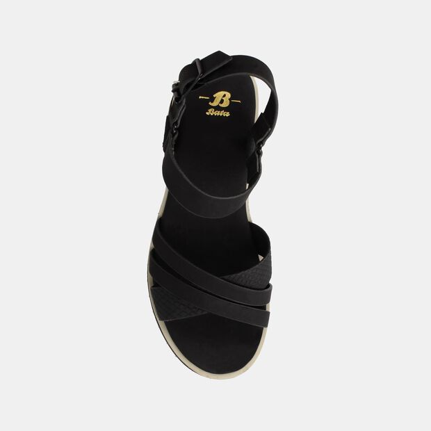 Sandalia Mujer Bata Journey, NEGRO