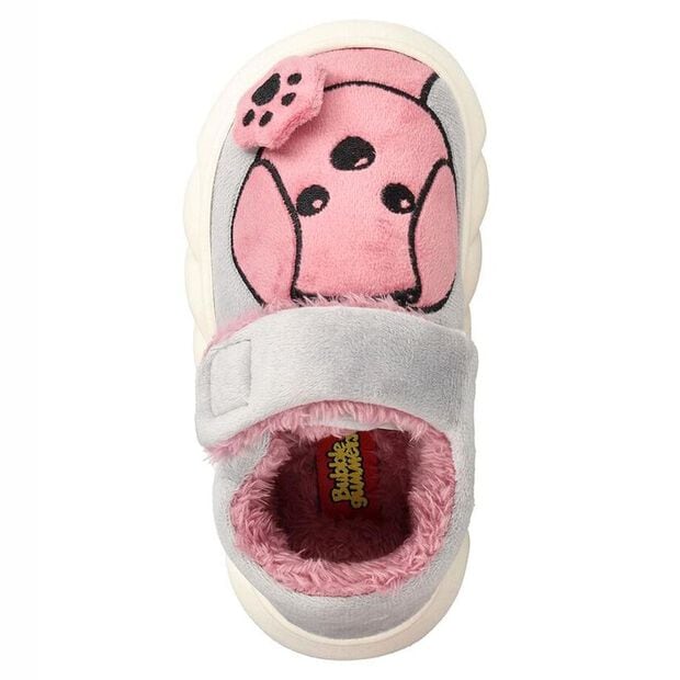Pantufla Ni&ntilde;a Bubblegummers Perro Slippers  , GRIS