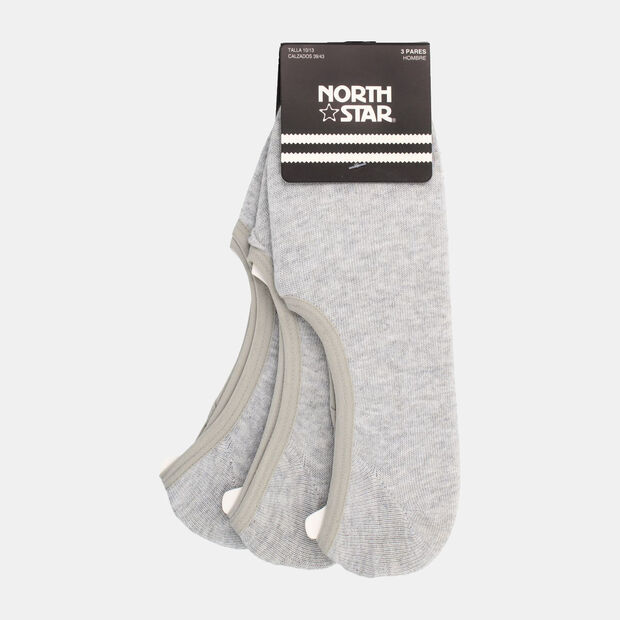 Calcetines Hombre North Star Tripack Men No Show, BLANCO