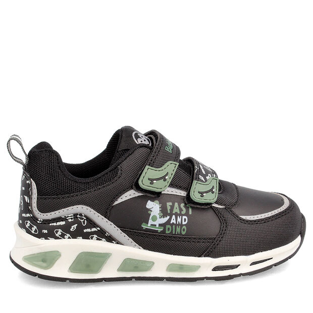 Zapatilla Con Luces Ni&ntilde;o Bubblegummers Aragon   , GRIS