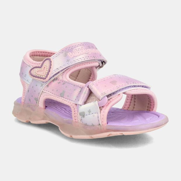 Sandalia con Luces Niña Bubblegummers Unai  , BURGUNDY (o BORGOÑA)