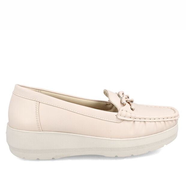 Mocasín Mujer Bata Comfit Mara , BLANCO BRILLANTE