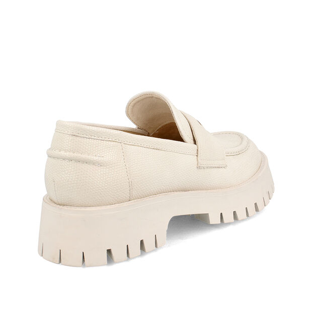 Mocasín Mujer Bata Gina , BLANCO BRILLANTE