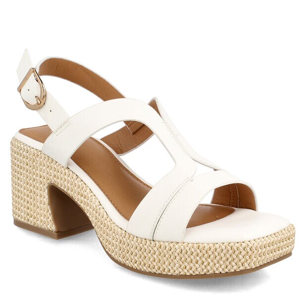Sandalia Mujer Bata Fonk, BLANCO BRILLANTE