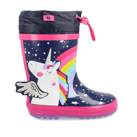 Bota De Agua Niña Bubblegummers Unicorn  , AZUL