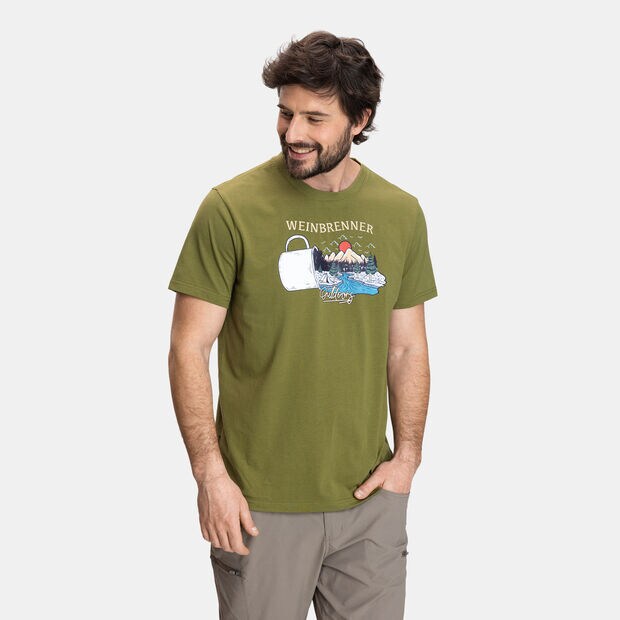 Polera Manga Corta Hombre Weinbrenner Lircay , AGUA