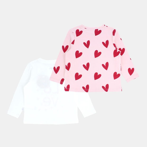 Polera Manga Larga Ni&ntilde;a Bubblegummers Palmas, BLANCO