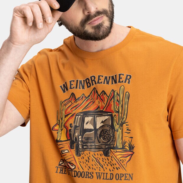 Polera Manga Corta Hombre Weinbrenner Lircay , ARENA OSCURA