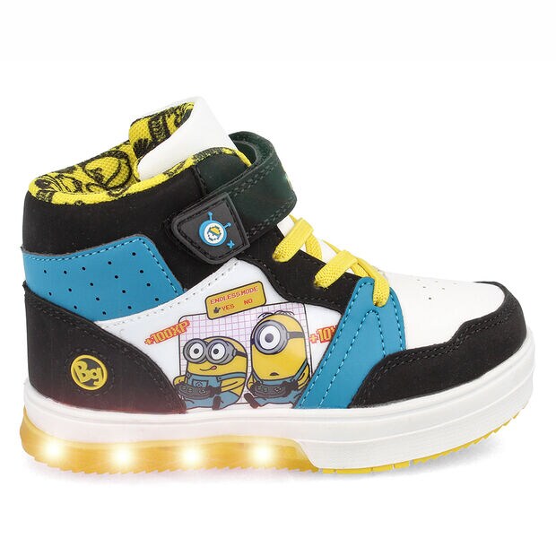 Zapatilla con Luces Ni&ntilde;o Minions Neon, NEGRO