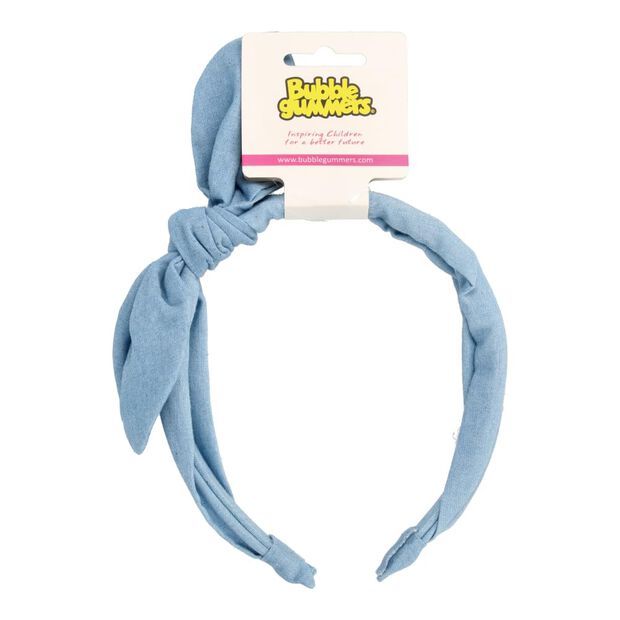Cintillo Ni&ntilde;a Bubblegummers Denimbow  , AZUL