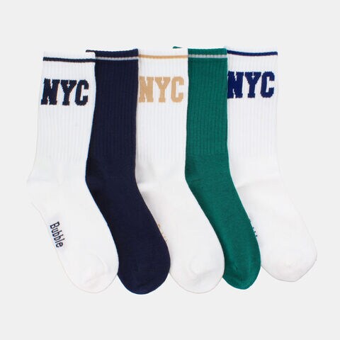 Calcetines Ni&ntilde;a Bubblegummers Newyork, BLANCO