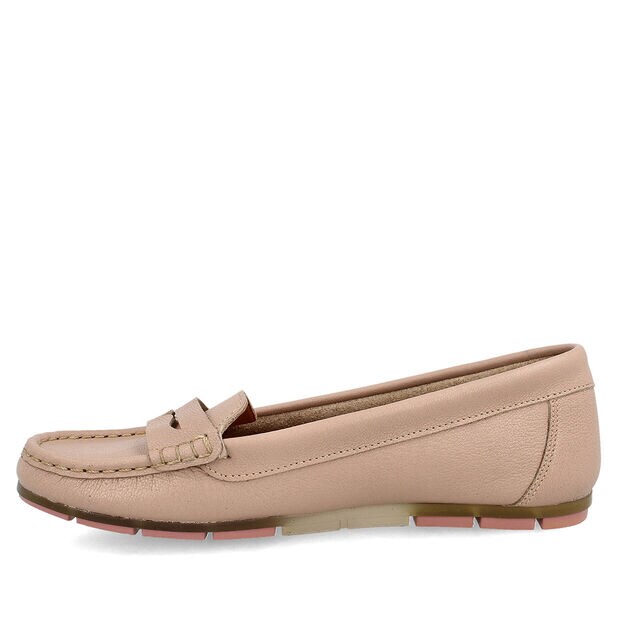 Mocas&iacute;n Cuero Bata Mujer Mica, GRANATE