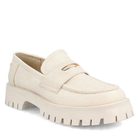 Mocasín Mujer Bata Gina , BLANCO BRILLANTE