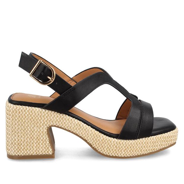 Sandalia Mujer Bata Fonk, NEGRO