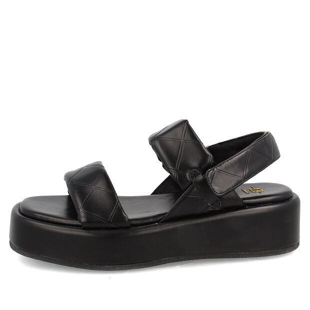 Sandalia Mujer Bata Crystal, NEGRO