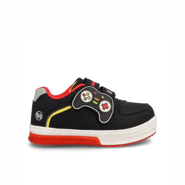 Zapatilla con Luces Ni&ntilde;o Bubblegummers Neon     , NEGRO
