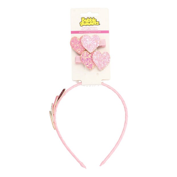 Cintillo Ni&ntilde;a Bubblegummers Hearts  , MULTICOLOR
