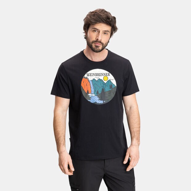 Polera Manga Corta Hombre Weinbrenner Mahe , NEGRO