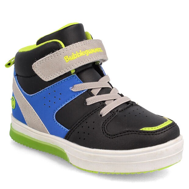 Zapatilla Con Luces Ni&ntilde;o Bubblegummers Neon   , NEGRO