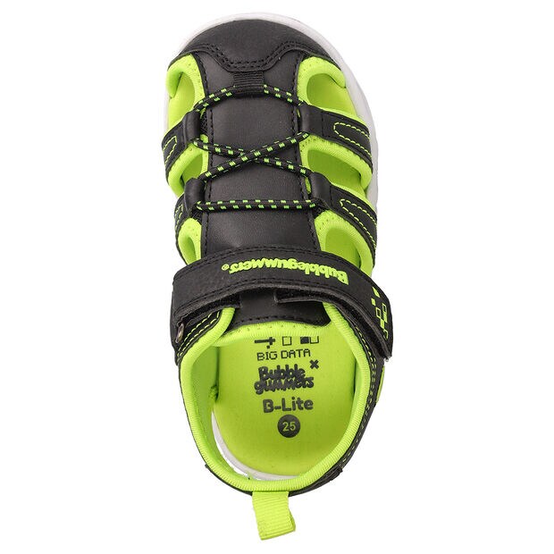 Sandalia Con Luces Bubblegummers Ni&ntilde;o Mancora , NEGRO