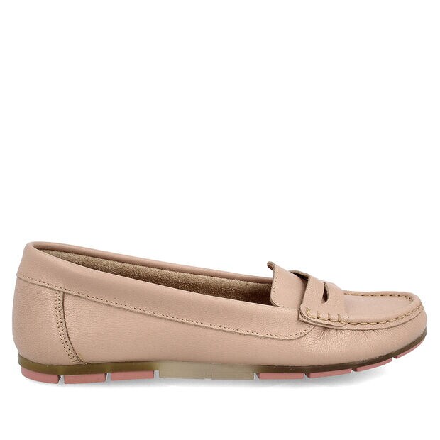 Mocas&iacute;n Cuero Bata Mujer Mica, GRANATE