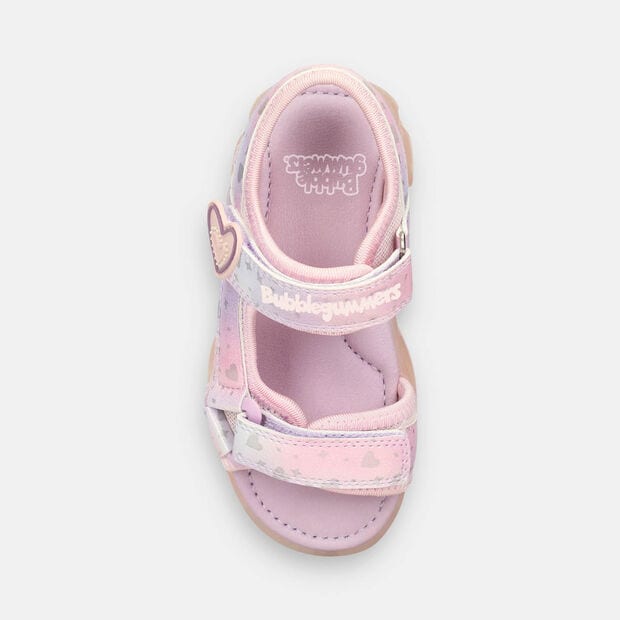 Sandalia Con Luces Infantil Para Ni&ntilde;a Bubblegummers Morado, 