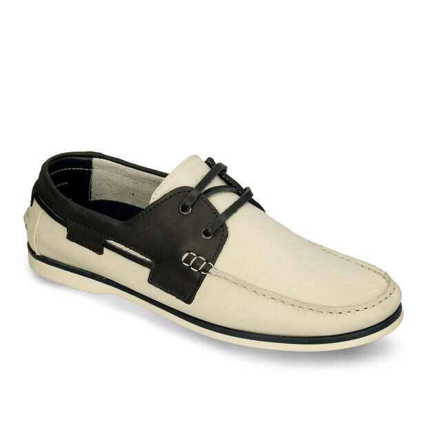 Mocasines Para Hombre Bata Blanco Lars Sperry, 