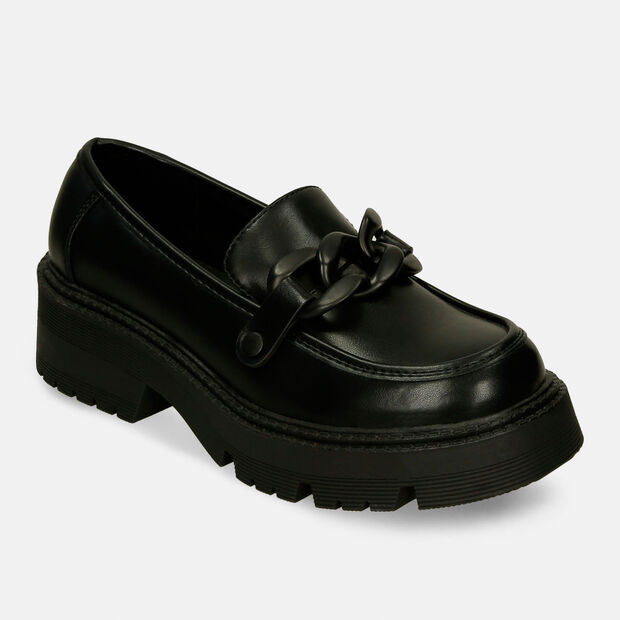 Mocasines Para Mujer Bata Negro Janeth Flat, 