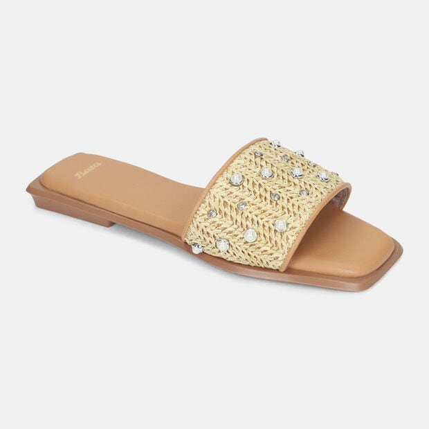 Sandalias Para Mujer Bata Caf&eacute; Claro, 