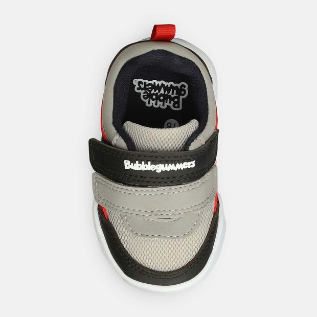 Tenis Para Ni&ntilde;o Bubblegummers Gris-Rojo Safron, 