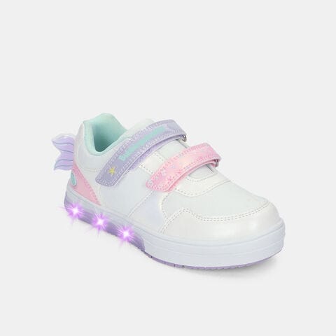 Tenis Con Luces Para Ni&ntilde;a Bubblegummers Multicolor Neon, 