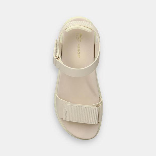 Sandalias Para Mujer Bata Comfit Beige Aurora, 