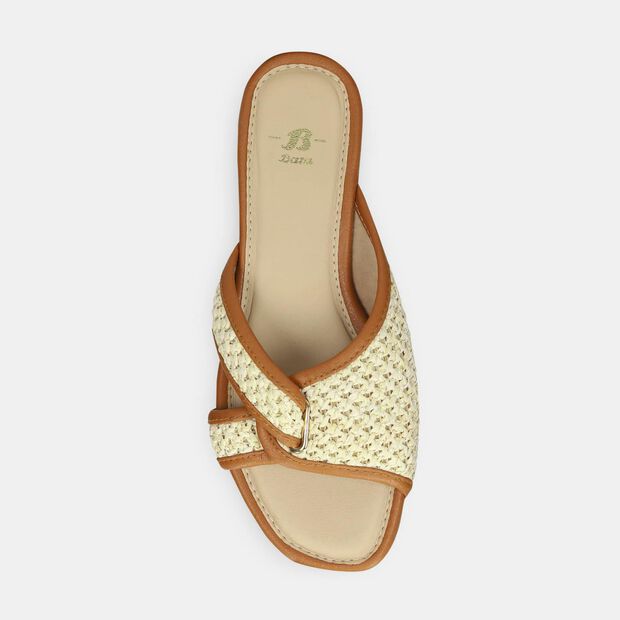 Sandalia Para Mujer Bata Almendra Kenia Summer, 