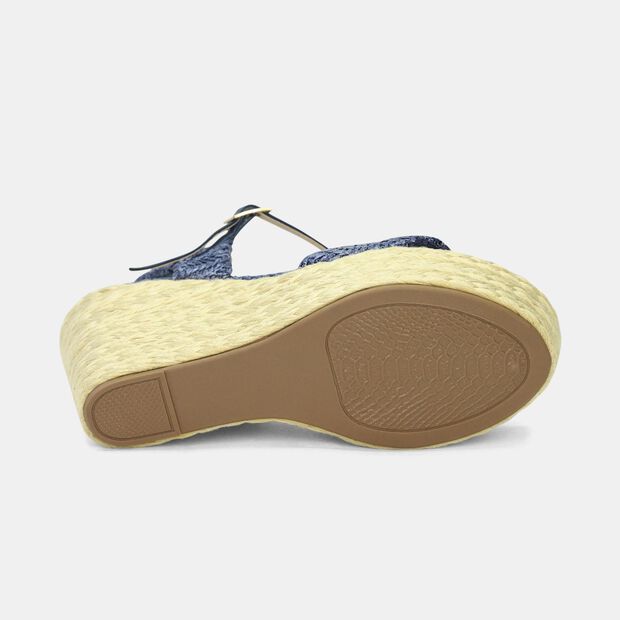Sandalias Para Mujer Bata Azul Karoline, 