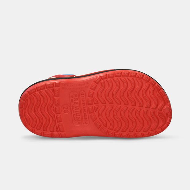 Zuecos Infantil Para Ni&ntilde;o Licenses Marvel Rojo Mauricio L Premium, 
