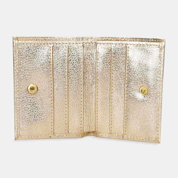 Tarjetero Para Mujer Bata Dorado Jestia D, 