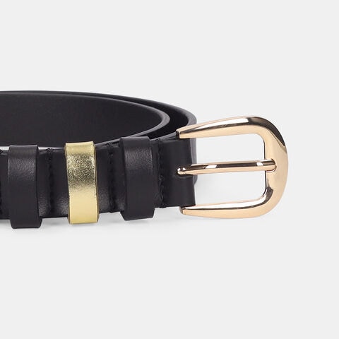 Correa Para Hombre Bata Negro Naya Acc. Basicos, 