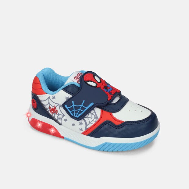 Tenis Con Luces Para Ni&ntilde;o Licenses Marvel Blanco Fuller First Step Boys 1 +, 
