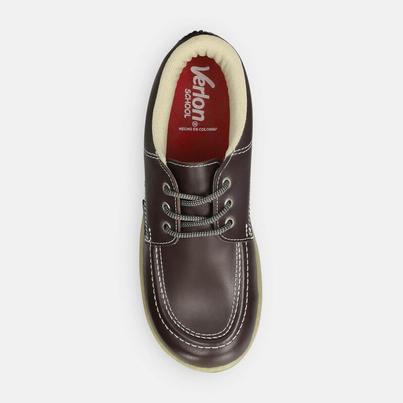 Zapatillas Escolar Para Niños Verlon Café Diana Gold, Caramelo