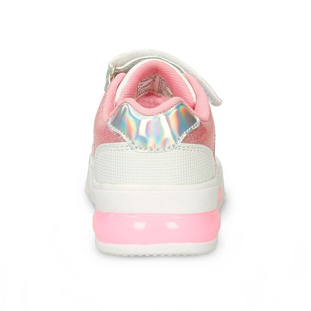 Tenis Con Luces Para Ni&ntilde;a Licenses Disney Blanco-Rosado Lilia L, 