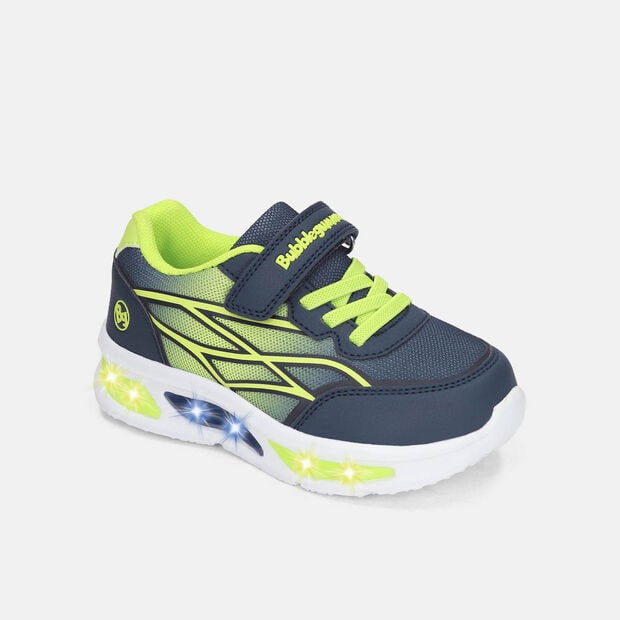 Tenis Con Luces Para Ni&ntilde;o Bubblegummers Negro Demian Junior Boys 6 +, 