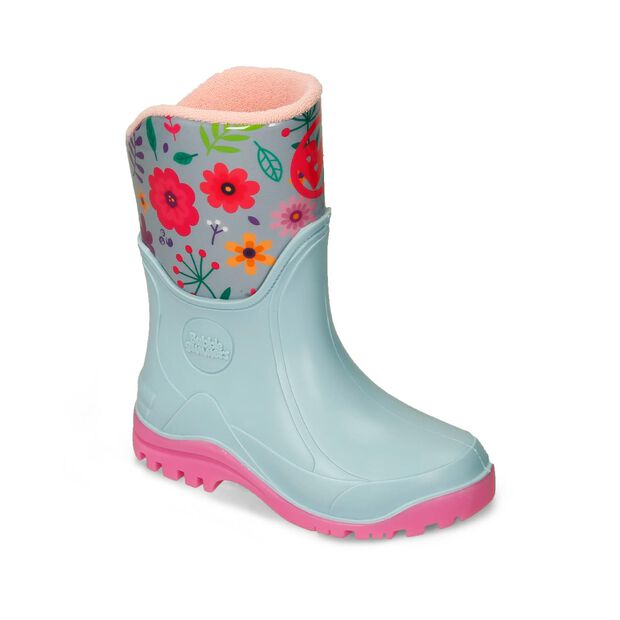 Botas De Lluvia Infantil Para Ni&ntilde;a Bubblegummers Azul-Fucsia Queli, 