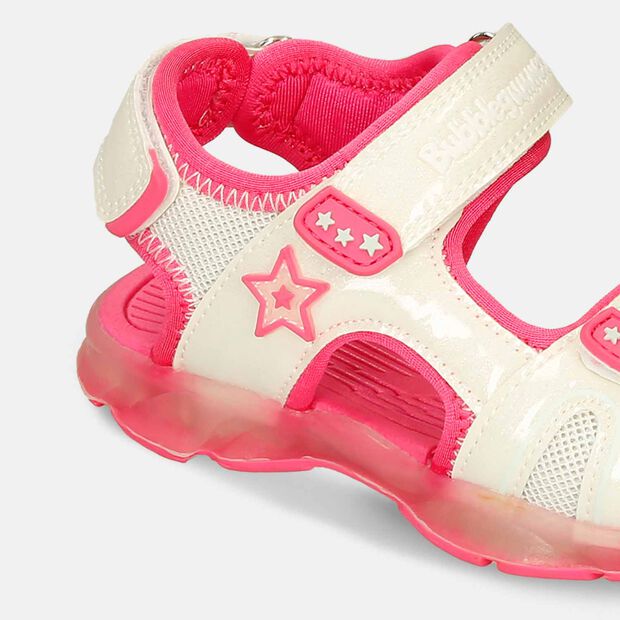 Sandalia Con Luces Infantil Para Ni&ntilde;a Bubblegummers -Plata Salali, 