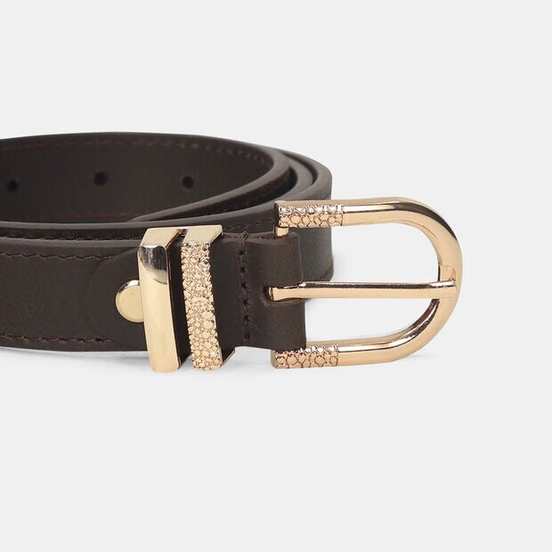 Cintur&oacute;n Para Mujer Bata Negro Lamel, 