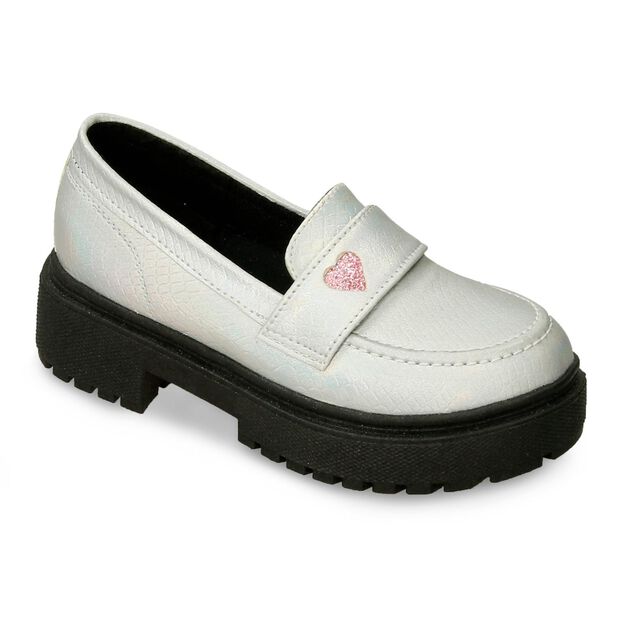 Mocasines Junior Para Ni&ntilde;a Bubblegummers Plateado Qatrina, 